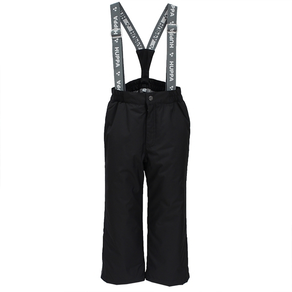 Штаны Huppa Freja на подтяжках, р. 122, черный (21700016-00009-122) - Pampik