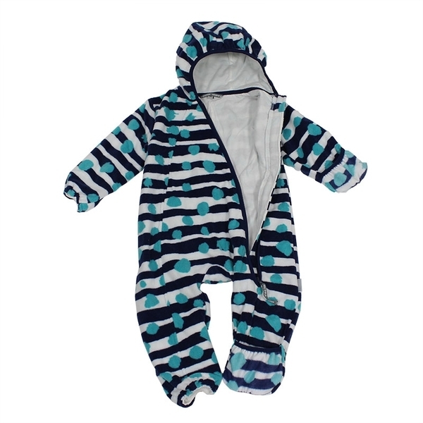 Комбінезон Huppa Dandy, фліс, р.80, синій з білим (3305BASE-63386-080) - Pampik - 4
