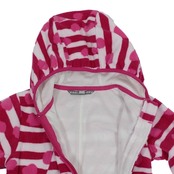 Комбінезон Huppa Dandy, фліс, р.68, рожевий з білим (3305BASE-63363-068) - Pampik - 4