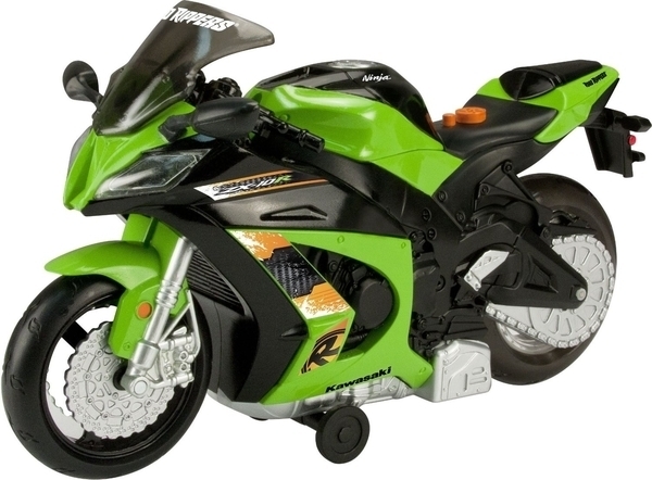 

Игрушка Road Rippers Kawasaki Ninja ZX-10R Мотоцикл со светом и звуком, 25 см (33411, Зеленый