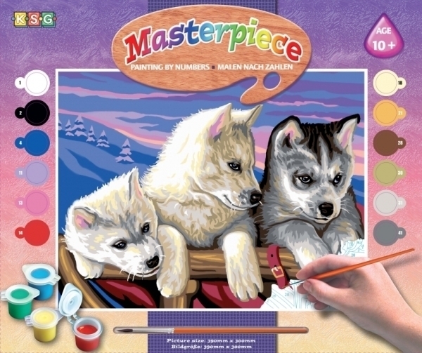 Набор для творчества Sequin Art Рисунок по номерам Senior Хаски (SA1036) - Pampik