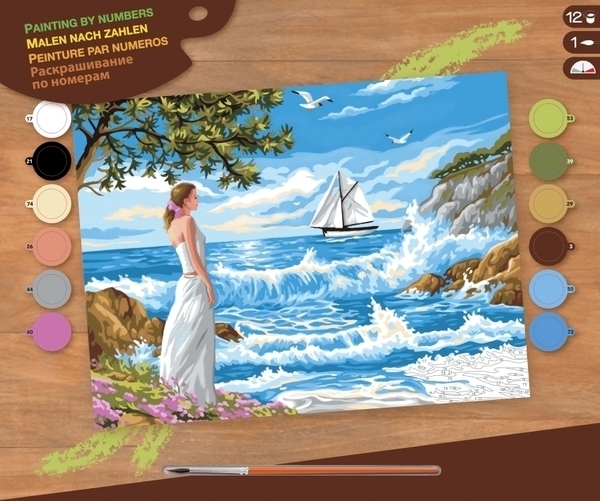 Набір для творчості Sequin Art Малюнок за номерами Senior Тихий берег (SA1334) - Pampik