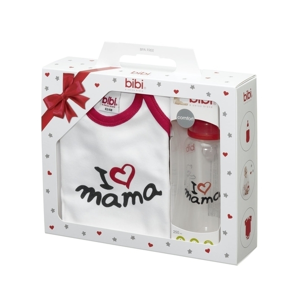 Подарунковий набір Bibi Я люблю маму, боді і пляшечка (112516) - Pampik - 2