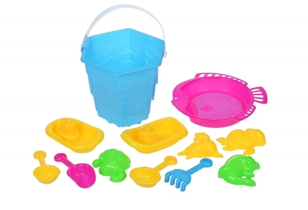 Набор для игры с песком Same Toy, 12 предметов, голубой (B008-2Ut-1) - Pampik