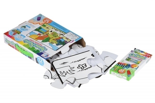 Пазл-раскраска Same Toy Семья драконов, 12 элементов (2162Ut) - Pampik - 2