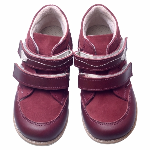 Черевики Theo Leo для дівчаток, нубук, р.18, бордовий (262_18) - Pampik - 3