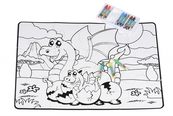 Пазл-раскраска Same Toy Семья драконов, 12 элементов (2162Ut) - Pampik - 4