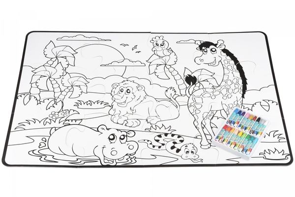 Пазл-розмальовка Same Toy Африканські тварини (2173Ut) - Pampik - 5