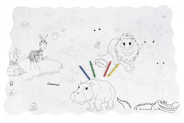 Пазл-розмальовка Same Toy Світ тварин, 50 елементів (2030Ut) - Pampik - 3