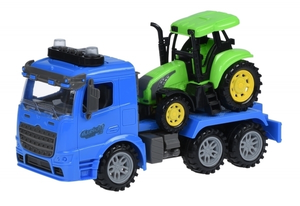 

Тягач с трактором Same Toy Truck, со светом и звуком, синий (98-613AUt-2