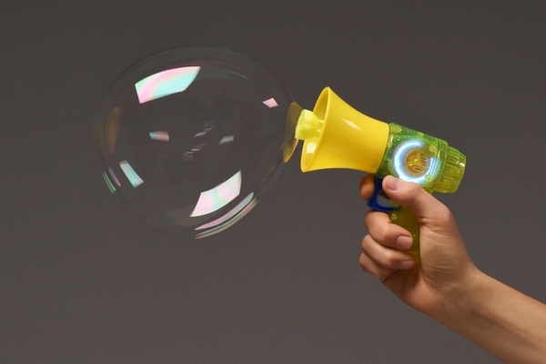 Мыльные пузыри Same Toy Bubble Gun Рупор с подсветкой, желтый (925AUt-1) - Pampik - 2
