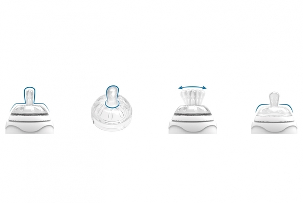 Пляшка для годування Nuvita Mimic, 330 мл, білий (NV6050White) - Pampik - 3