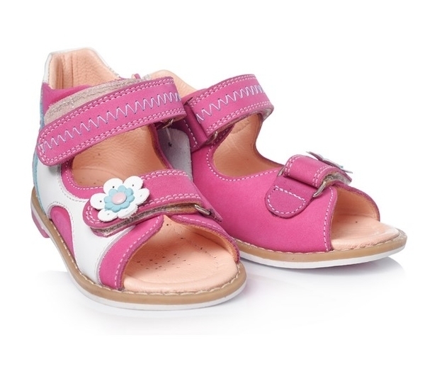 Сандалии Theo Leo, нубук, р.18, розовый (139_18) - Pampik