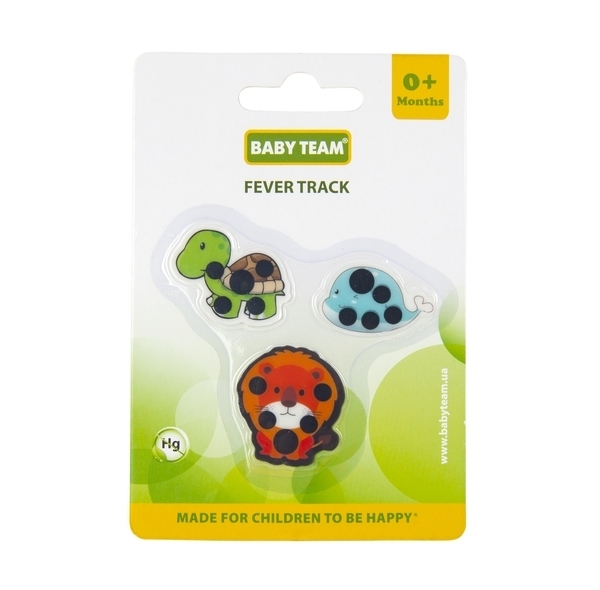 Термометр-наклейка Baby Team Тварини, 3 шт. (7310) - Pampik - 2