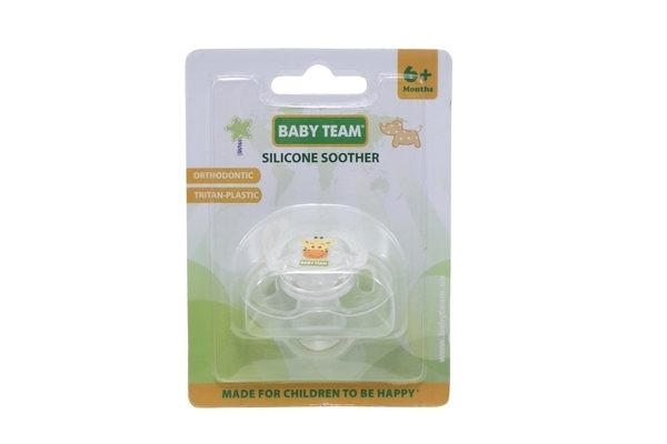 Пустушка силіконова ортодонтична Baby Team Жираф, 6+ (3102) - Pampik - 2