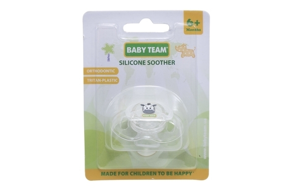 Пустушка силіконова ортодонтична Baby Team Зебра, 6+ (3102) - Pampik - 3