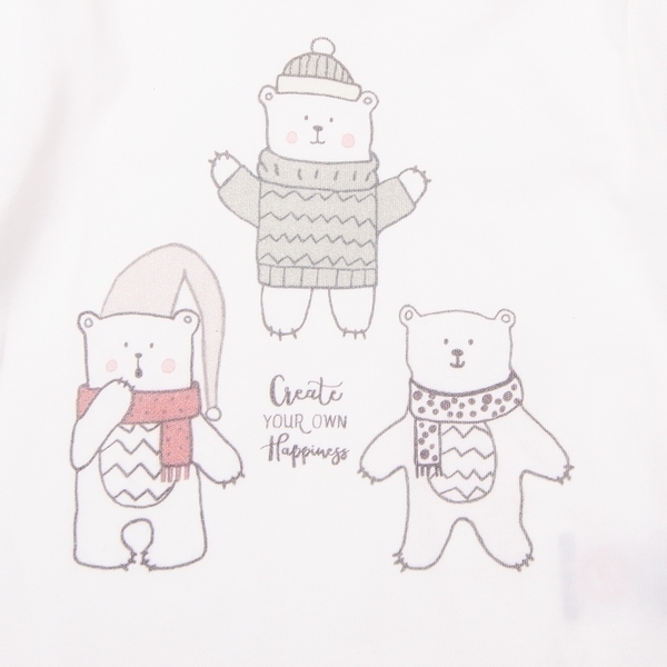 Костюм Flexi Ведмедики, інтерлок, р.74, молочний (217221) - Pampik - 5