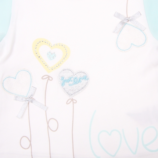 Костюм Twetoon Сердечки, інтерлок, р.68, бірюзовий (117177) - Pampik - 4