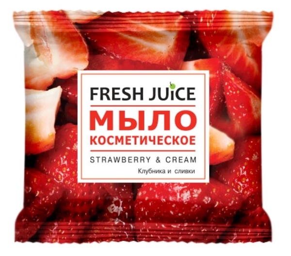 Мило косметичне Fresh Juice Strawberry & Cream, 75 г - Pampik