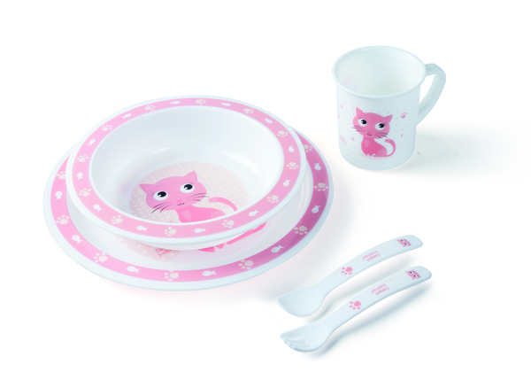 Набір посуду Canpol Babies Котик, 5 шт. (4/401) - Pampik