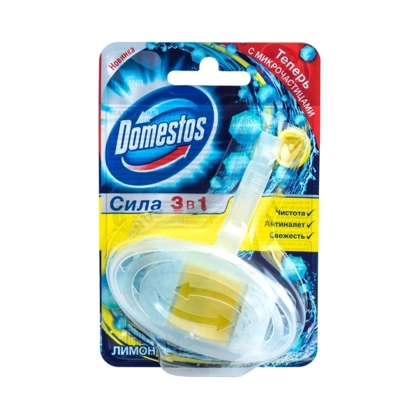 Туалетний блок для унітаза Domestos Лимон, 40 г - Pampik - 2