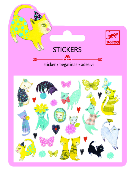 Набір наклейок Djeco Кішки з блискітками (DJ09775) - Pampik