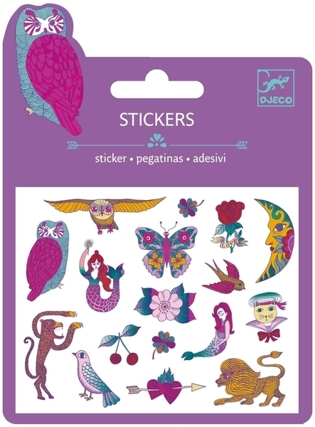 Набір наклейок з металевим блиском Djeco Химери (DJ09782) - Pampik
