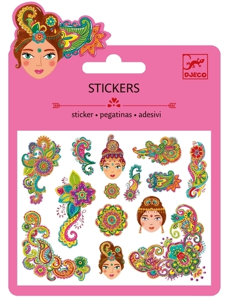 Набір наклейок Djeco Індійські мотиви з блискітками (DJ09761) - Pampik