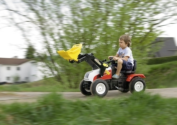 Педальний трактор Rolly Toys Rolly Farmtrac Steyr 6240 CVT, червоний з жовтим (46331) - Pampik - 2