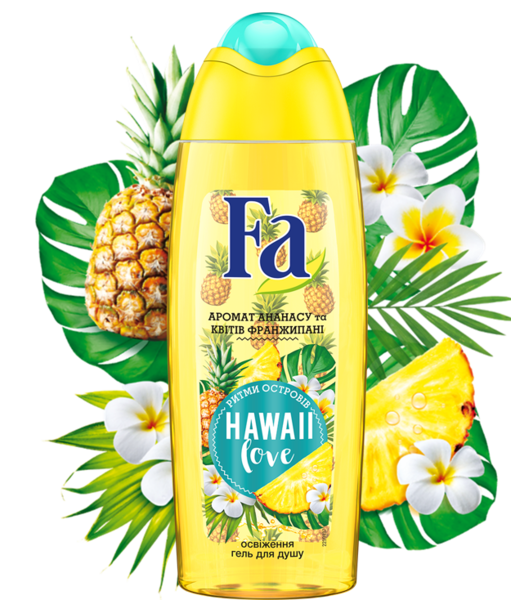 Гель для душа Fa Ритмы островов Hawaii Love аромат ананаса и цветов франжипани, 250 мл - Pampik - 3
