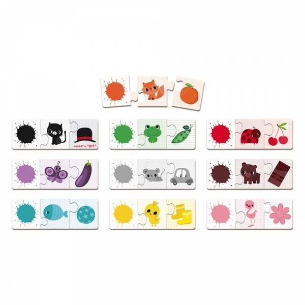 Пазли Janod Вивчаємо колір, 30 елементів (J02709) - Pampik - 2