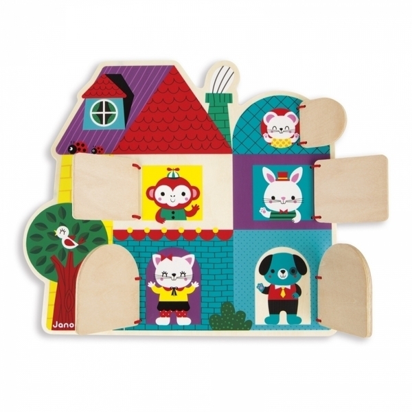 Розвиваюча іграшка Janod Хто за дверима? (J08183) - Pampik - 2