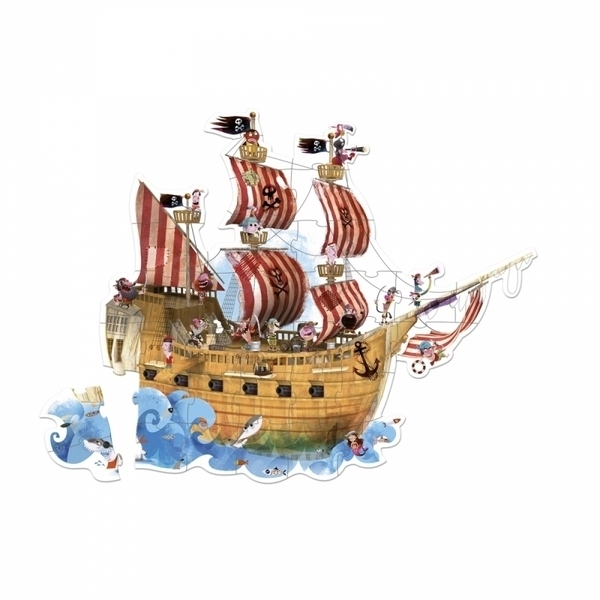 Пазли Janod Корабель піратів, підлогові, 39 елементів (J02819) - Pampik - 2