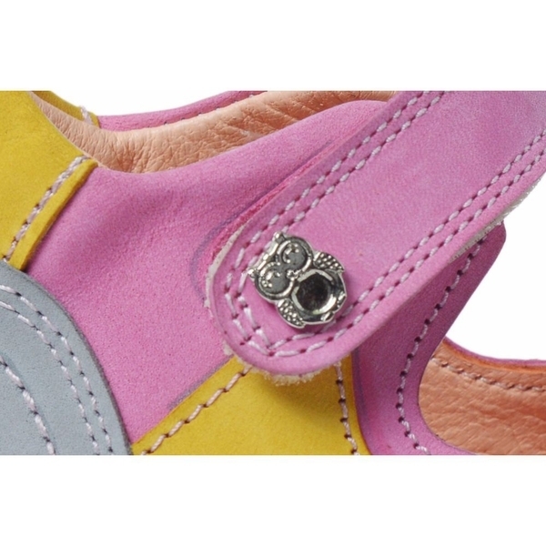 Сандалии Theo Leo, нубук, р.22, розовый с желтым (155_22) - Pampik - 3