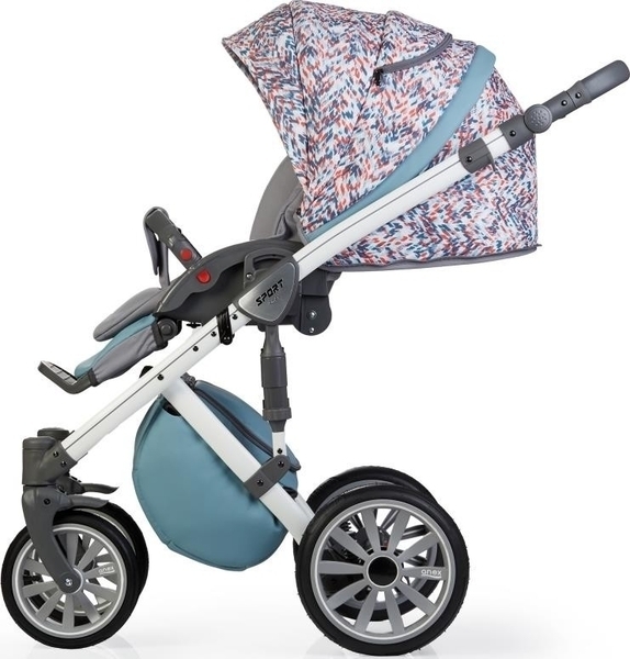 Універсальна коляска 2 в 1 Anex Sport, білий з блакитним (19637) - Pampik - 3
