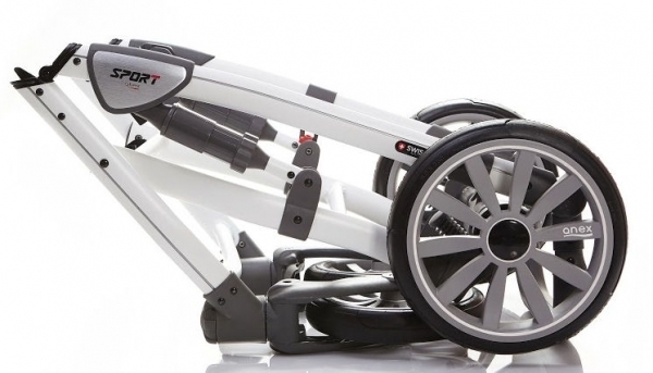 Універсальна коляска 2 в 1 Anex Sport, білий з блакитним (19637) - Pampik - 7