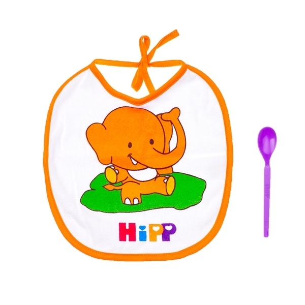 Подарок. Набор HiPP Ложка + слюнявчик - Pampik