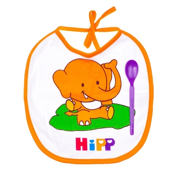 Подарок. Набор HiPP Ложка + слюнявчик - Pampik - 2