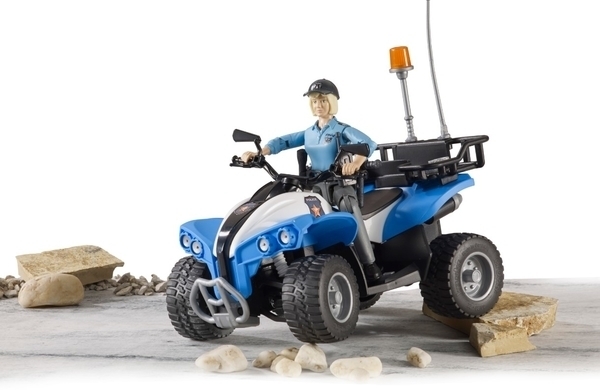 Полицейский квадроцикл Bruder, с фигуркой женщины-полисмена (63010) - Pampik - 3