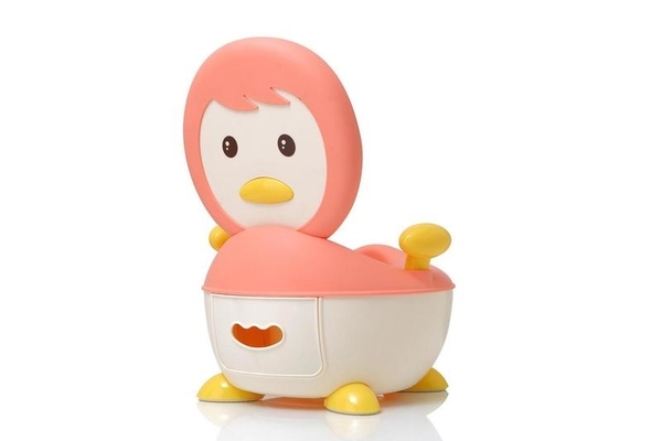 Детский горшок Babyhood Пингвин, розовый (BH-113P) - Pampik