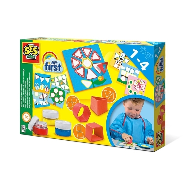 Пальчикові фарби Ses Creative My first Мої перші фігурки, 3 кольори (14414S) - Pampik