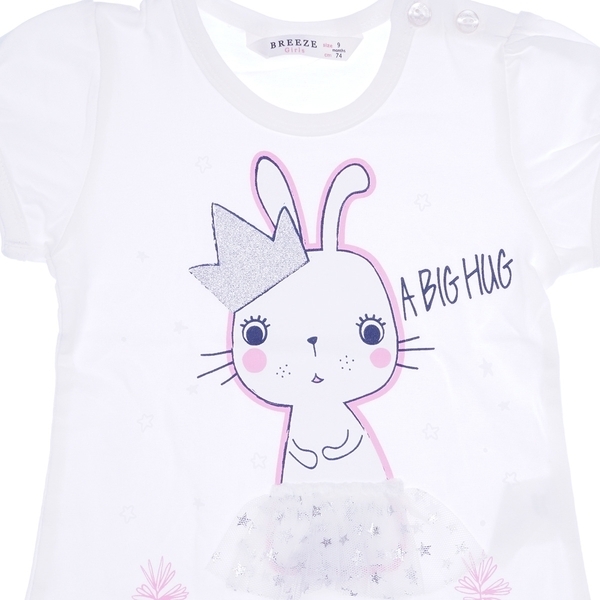 Комплект Breeze Зайчик, р.74, молочний (10257) - Pampik - 3