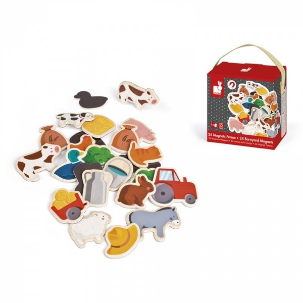Игра на магнитах Janod Ферма, 24 шт. (J08157) - Pampik - 4