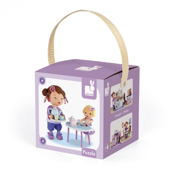 Набор пазлов Janod Лола устраивает чаепитие, 2 шт. (J02769) - Pampik - 3