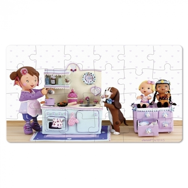 Набор пазлов Janod Лола устраивает чаепитие, 2 шт. (J02769) - Pampik - 5