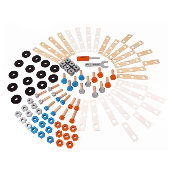 Конструктор Janod DIY, 100 шт. (J06479) - Pampik - 4