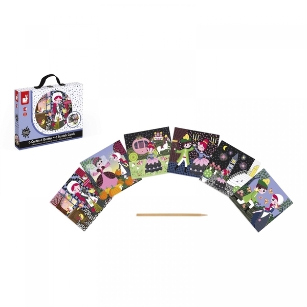 Набор для творчества Janod Скрейтч-карты Золушка (J07770) - Pampik - 2