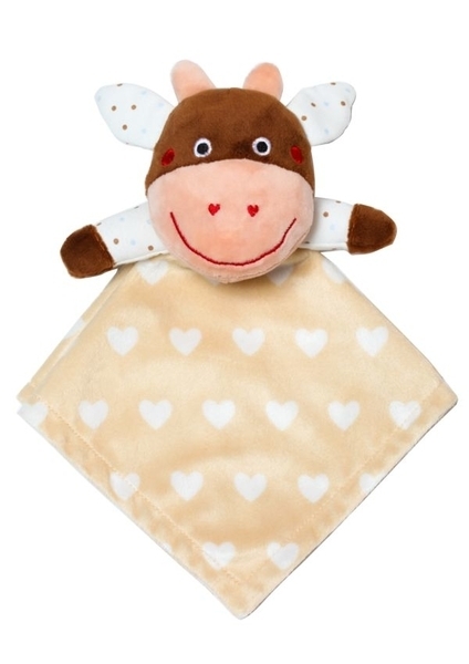 Ковдра BabyOno Minky Корівка, фліс, 100х75 см, жовтий (1412/04) - Pampik - 2