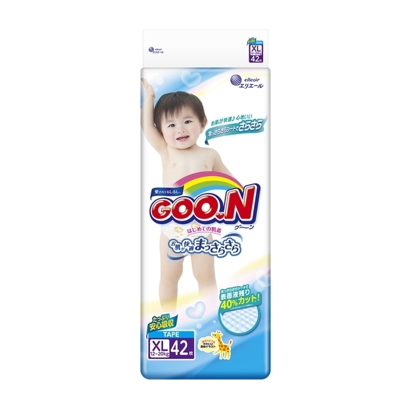 Підгузки на липучках Goo.N XL (12-20 кг), 42 шт. - Pampik
