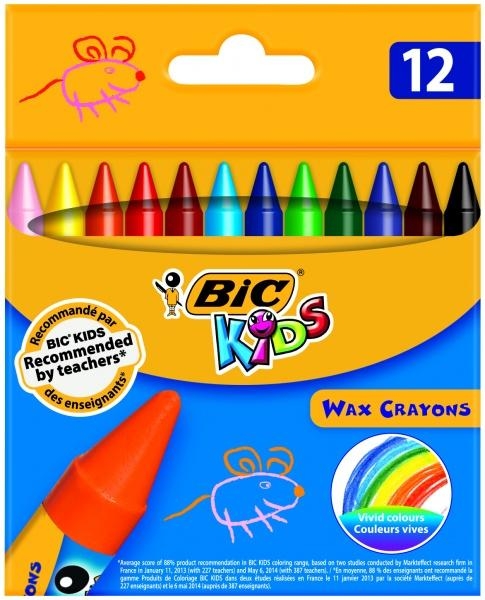 

Цветные мелки BIC Wax Crayons, восковые, 12 шт. (927829